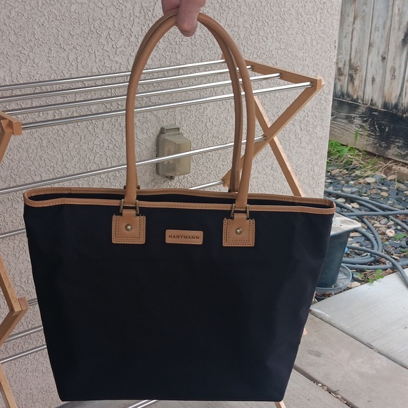 Hartmann Black and Tan Women's Tote Bag - Picture 2 of 12